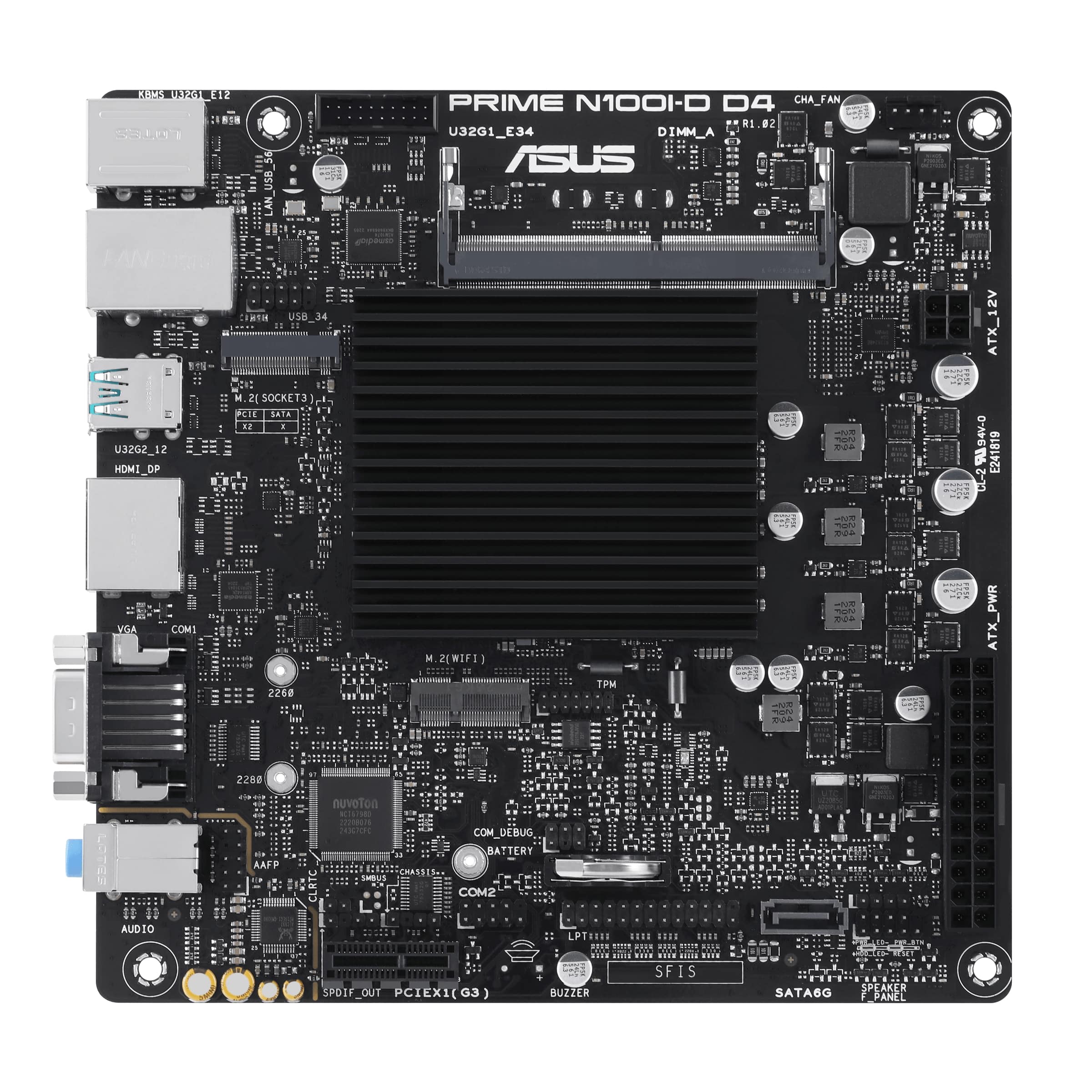 Материнская плата Asus PRIME N100I-D D4-CSM DDR4 - Фото 1