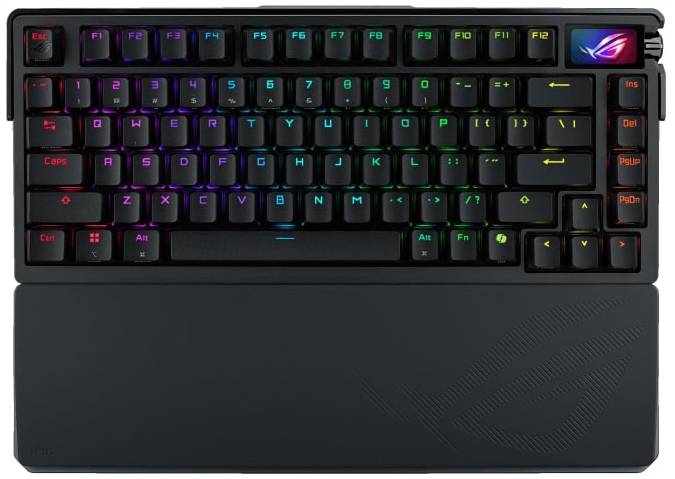 Клавиатура беспроводная игровая Asus ROG Azoth Extreme NX Snow Eng Wireless/Bluetooth/USB Black (90MP03MA-BKUA01) - Фото 1