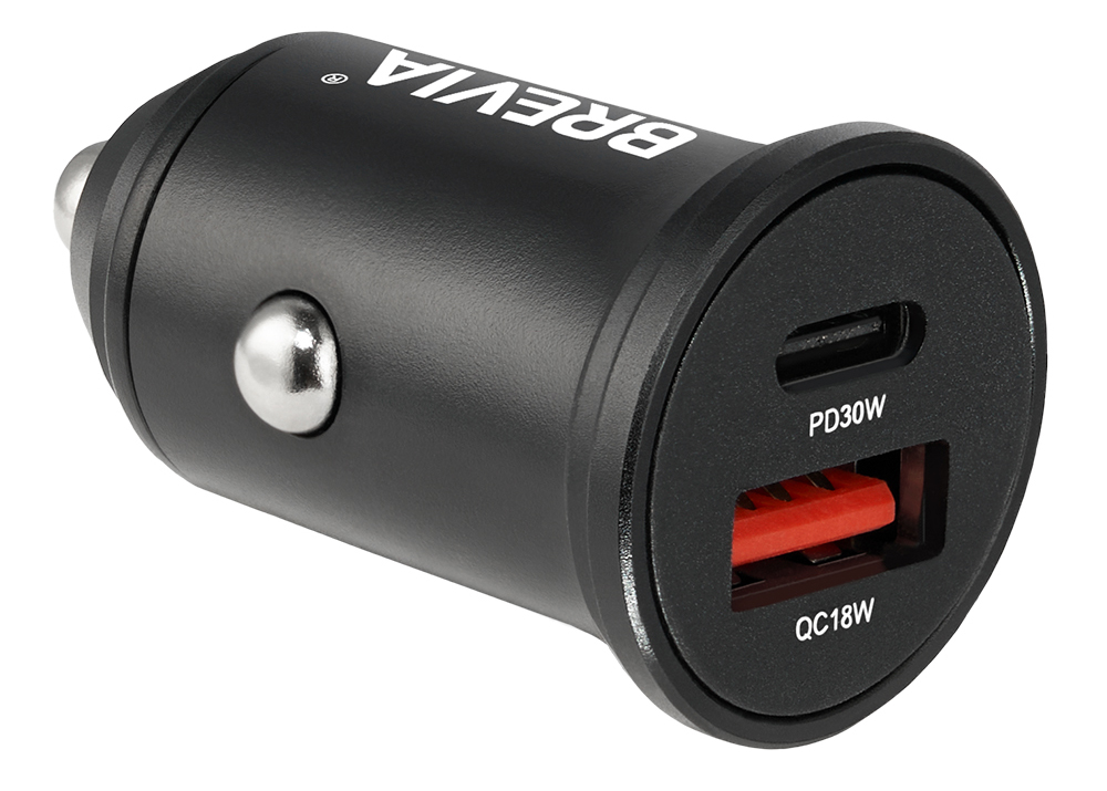 Купити Автомобільний зарядний пристрій Brevia ePower DualMetal 48W 1xUSB-C+1xUSB-A, Black (46248CAB) - Фото 1 Автомобільний зарядний пристрій Brevia ePower DualMetal 48W 1xUSB-C+1xUSB-A, Black (46248CAB) - Фото 1
