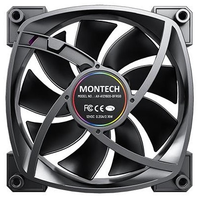Корпусний вентилятор Montech 120MM AX120 PWM Black - Фото 1