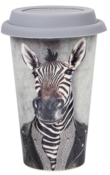 Чашка Lefard з силіконовою кришкою Зебра 350 мл (924-615) - Фото 1