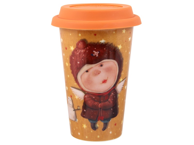 Чашка Lefard з силіконовою кришкою Я найчудовіший ангел! 400 мл (924-671) - Фото 1