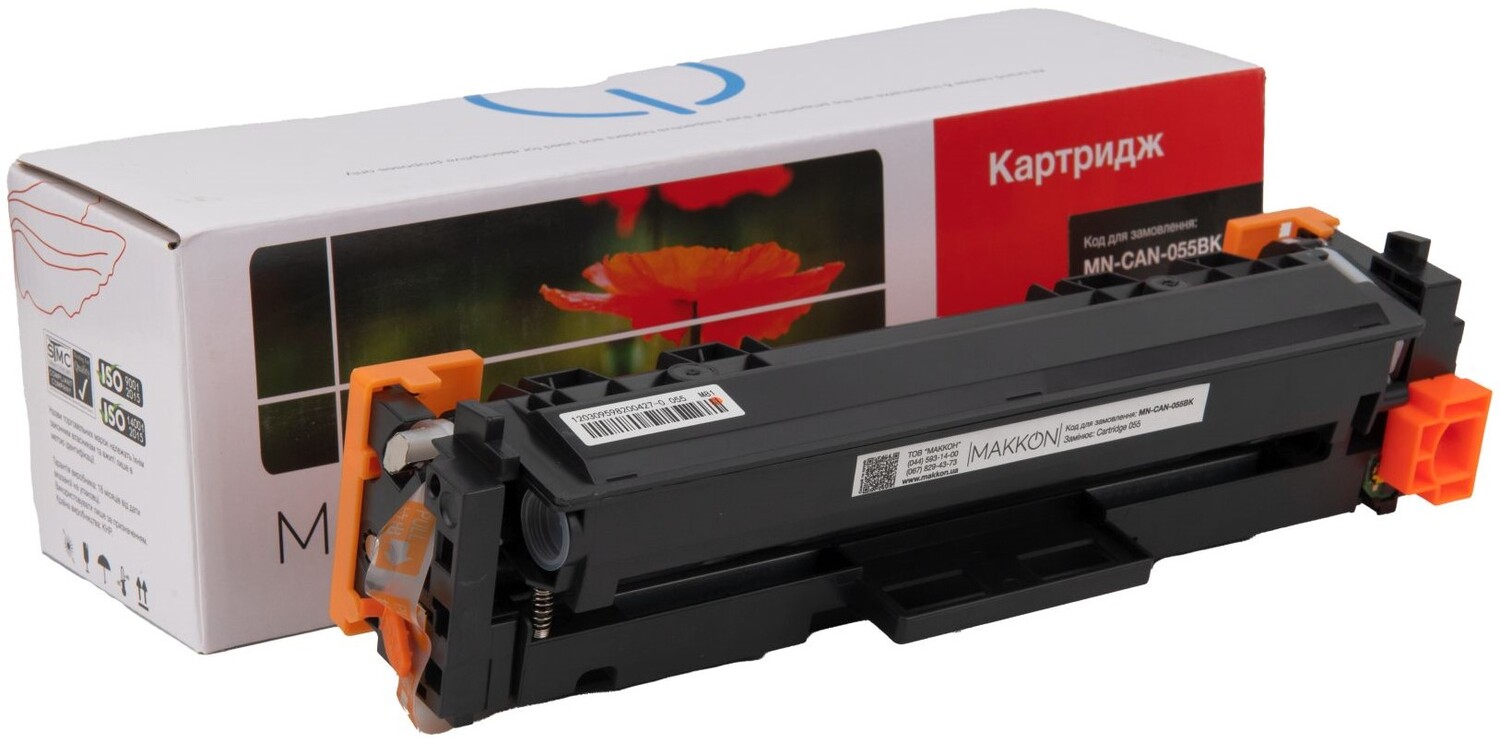 Картридж-тонер Makkon совместимый аналог Canon 055 black (MN-CAN-055BK) - Фото 1