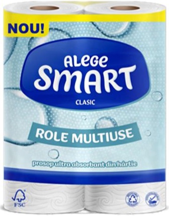 Полотенца бумажные Smart Classic 50 больших отрывов, 11 м, 2 слоя, 2 рулона - Фото 1