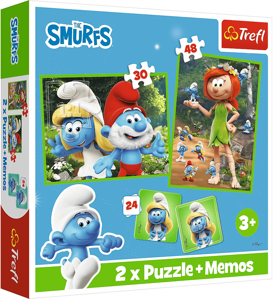 Купити Пазли (3-4 роки) Trefl 2в1+memos The Smurfs Смурфикам весело (36568) - Фото 1 Пазли (3-4 роки) Trefl 2в1+memos The Smurfs Смурфикам весело (36568) - Фото 1