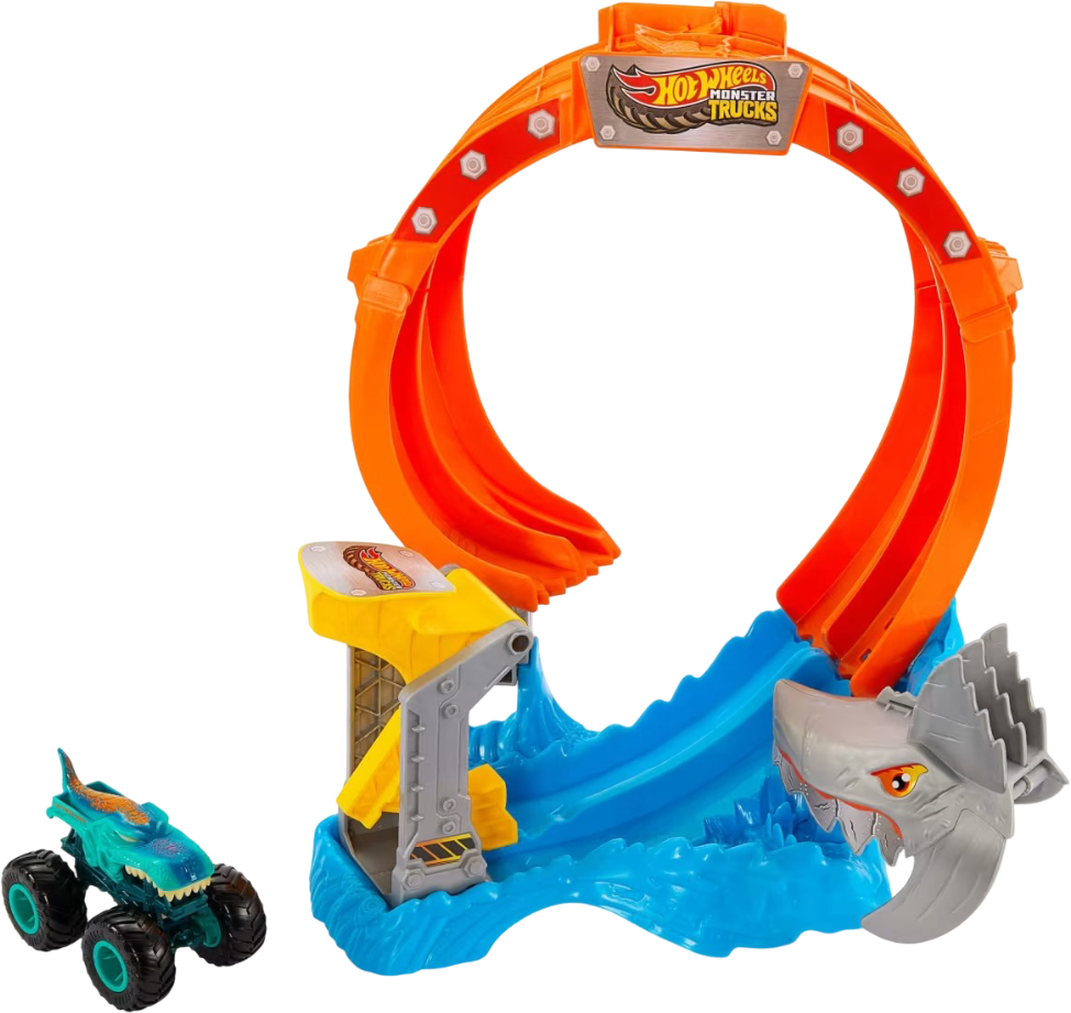 Ігровий набір Hot Wheels Monster Trucks Монстро-атака акули (JFR08) - Фото 1
