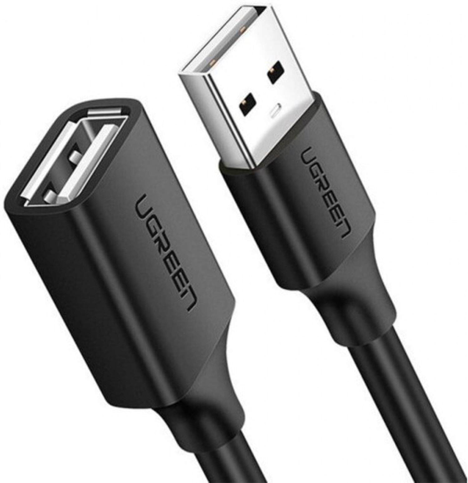 Кабель USB Type-A - USB Type-A UGREEN US103 USB 2.0 AM-AF 5 m Nickel Plating Extension Cable Black (10318) - Фото 1