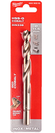 Купить Сверло Milwaukee HSS-Co DIN338 11,5х142х94 мм (4932363283) - Фото 1 Сверло Milwaukee HSS-Co DIN338 11,5х142х94 мм (4932363283) - Фото 1
