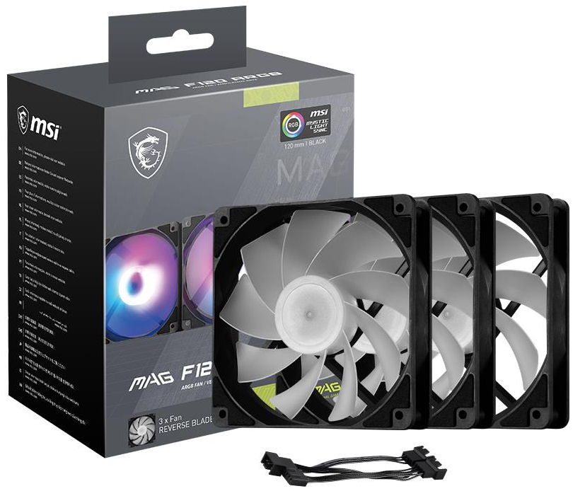 Купити Корпусний вентилятор MSI 3 шт. (MAG F120 ARGB-3RB) - Фото 1 Корпусний вентилятор MSI 3 шт. (MAG F120 ARGB-3RB) - Фото 1