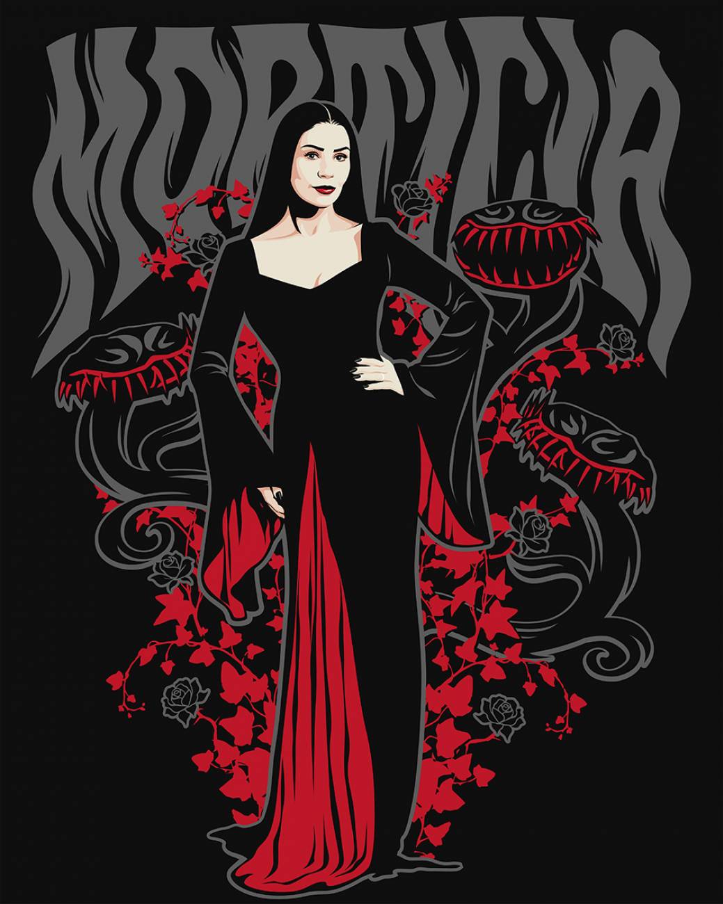 Картина за номерами Santi Wednesday Morticia Addams 40х50 см (954423) - Фото 1