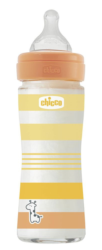 Бутылочка для кормления Chicco Well-Being 240 мл медленный поток от 0 м (28721.31) - Фото 1