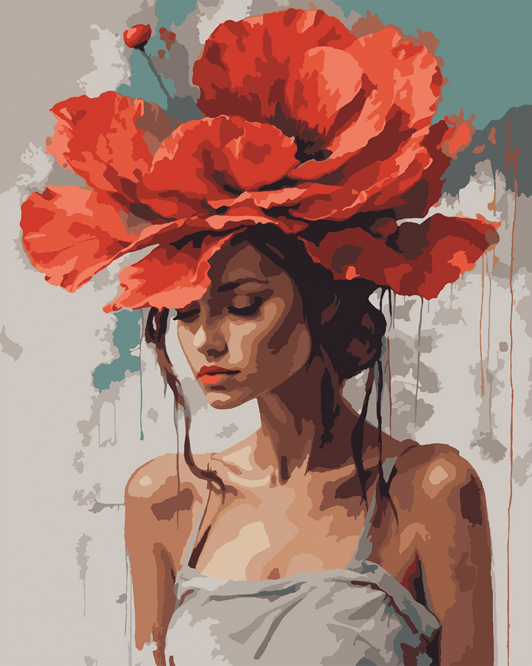 Купити Картина за номерами Santi Дівчина з червоною квіткою 40х50 см (955744) - Фото 1 Картина за номерами Santi Дівчина з червоною квіткою 40х50 см (955744) - Фото 1