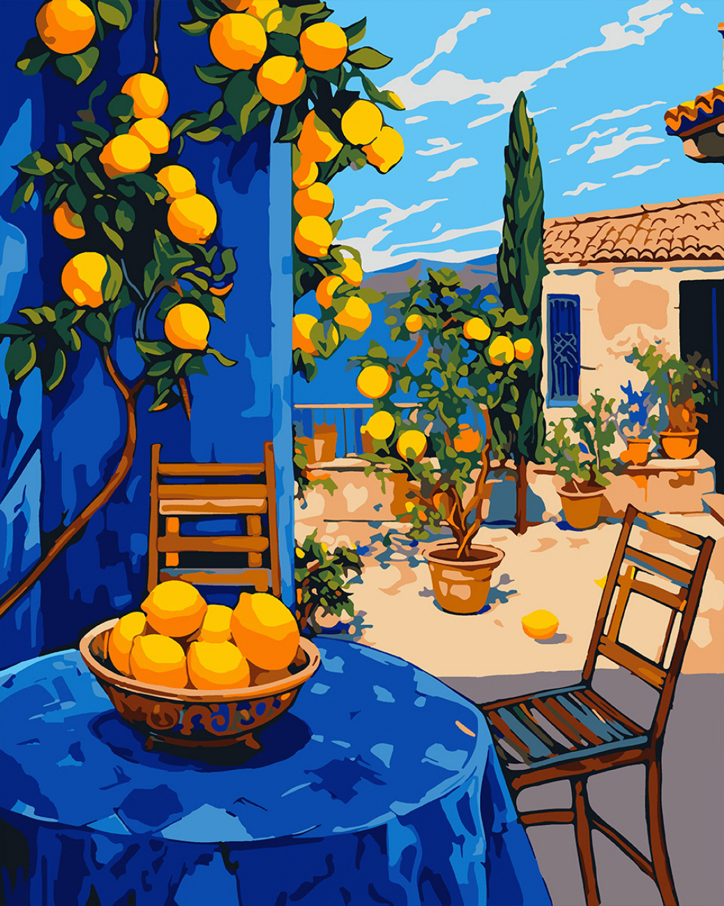 Купить Картина по номерам Santi Лимонний дворик 40х50 см (955754) - Фото 1 Картина по номерам Santi Лимонний дворик 40х50 см (955754) - Фото 1
