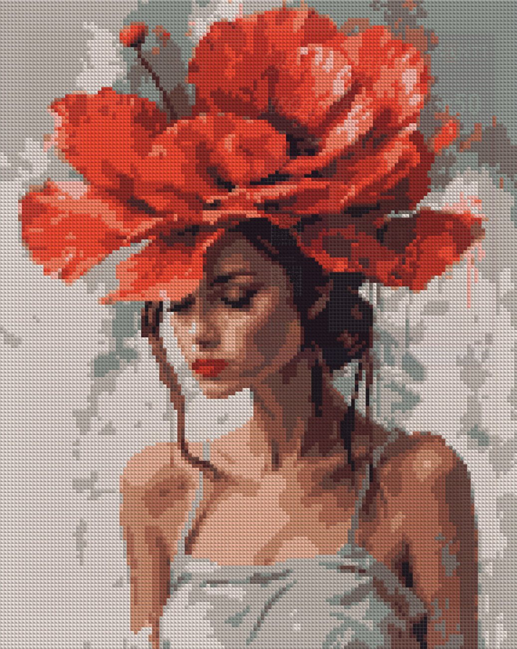 Купити Алмазний живопис Santi Дівчина з червоною квіткоюа 40х50 см на підрамнику (956045) - Фото 1 Алмазний живопис Santi Дівчина з червоною квіткоюа 40х50 см на підрамнику (956045) - Фото 1