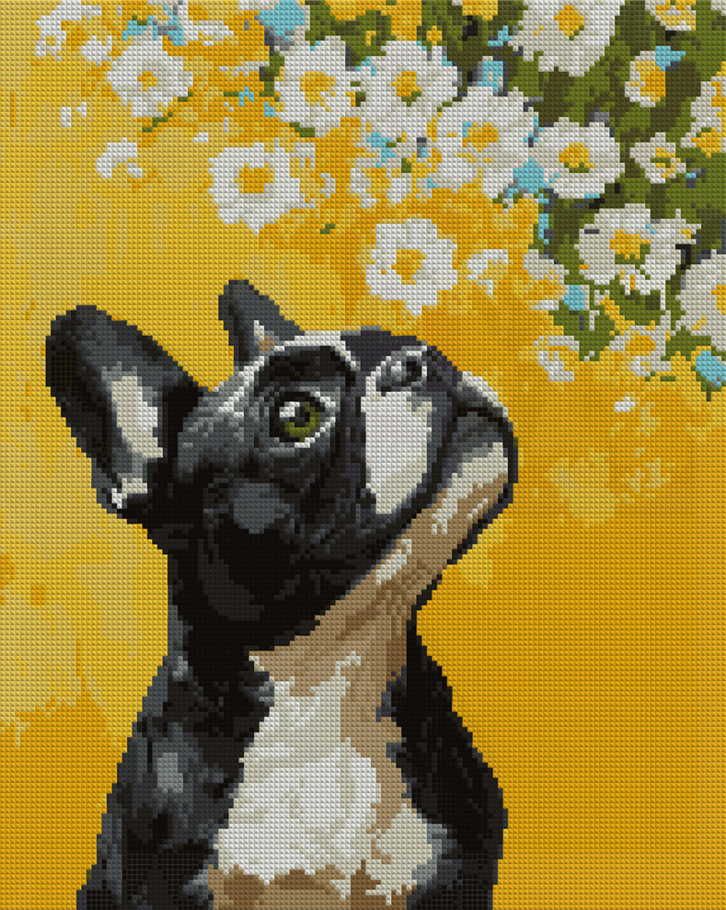 Купити Алмазний живопис Santi Бульдог і квіти 40х50 см на підрамнику (956048) - Фото 1 Алмазний живопис Santi Бульдог і квіти 40х50 см на підрамнику (956048) - Фото 1