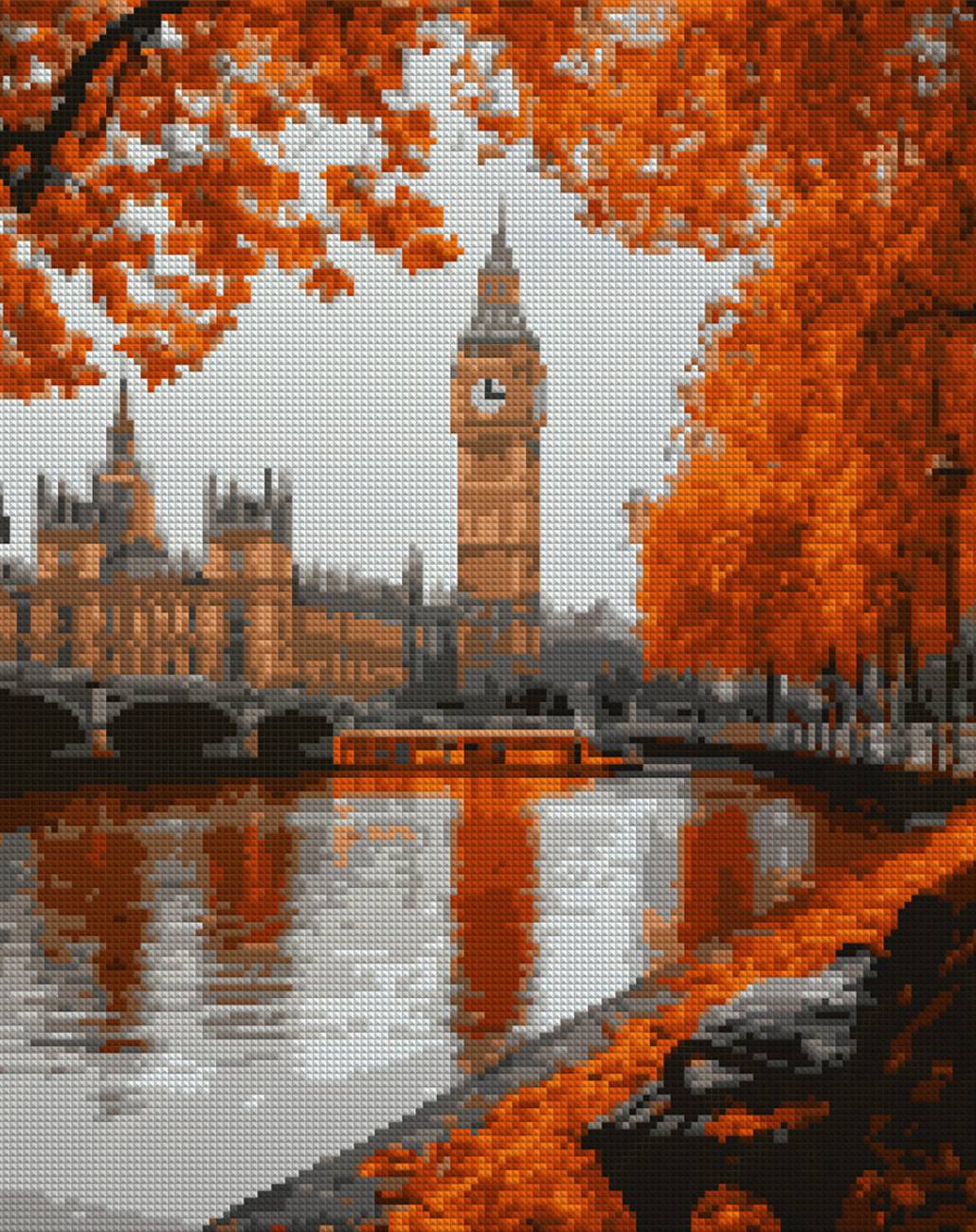 Алмазний живопис Santi Осінній Лондон 40х50 см на підрамнику (956060) - Фото 1