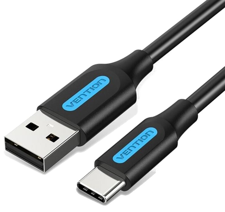 Кабель синхронизации данных Vention USB Type-C - USB 2 m Black (COKBH) - Фото 1