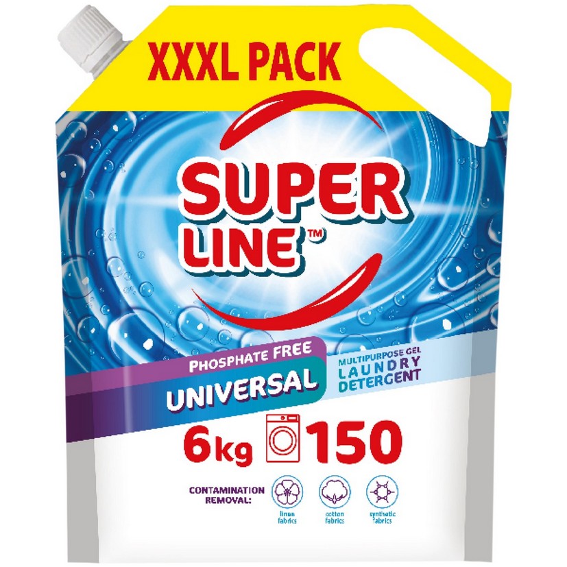 Гель для стирки Super Line д/цвет.и белых тканей (дой пак) 6 кг - Фото 1