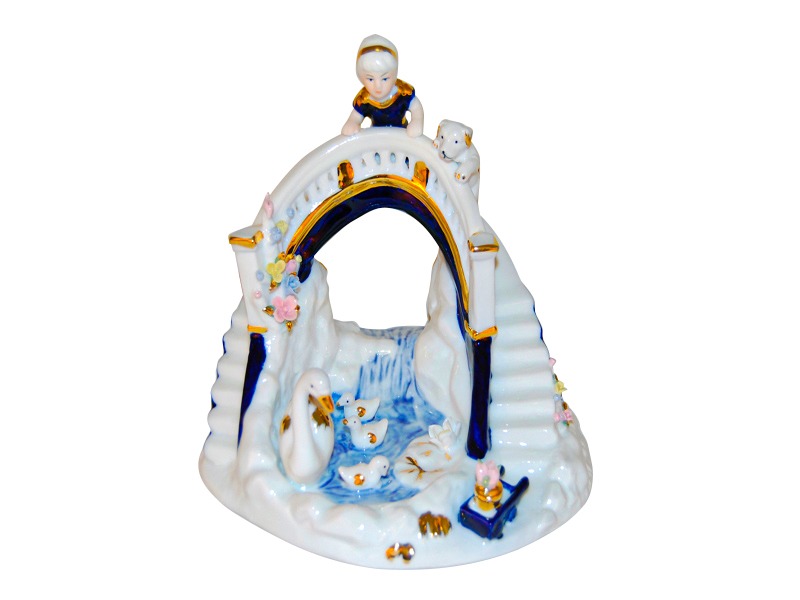 Декор New Year Lefard Дівчинка з собачкою на мосту (98-814) - Фото 1