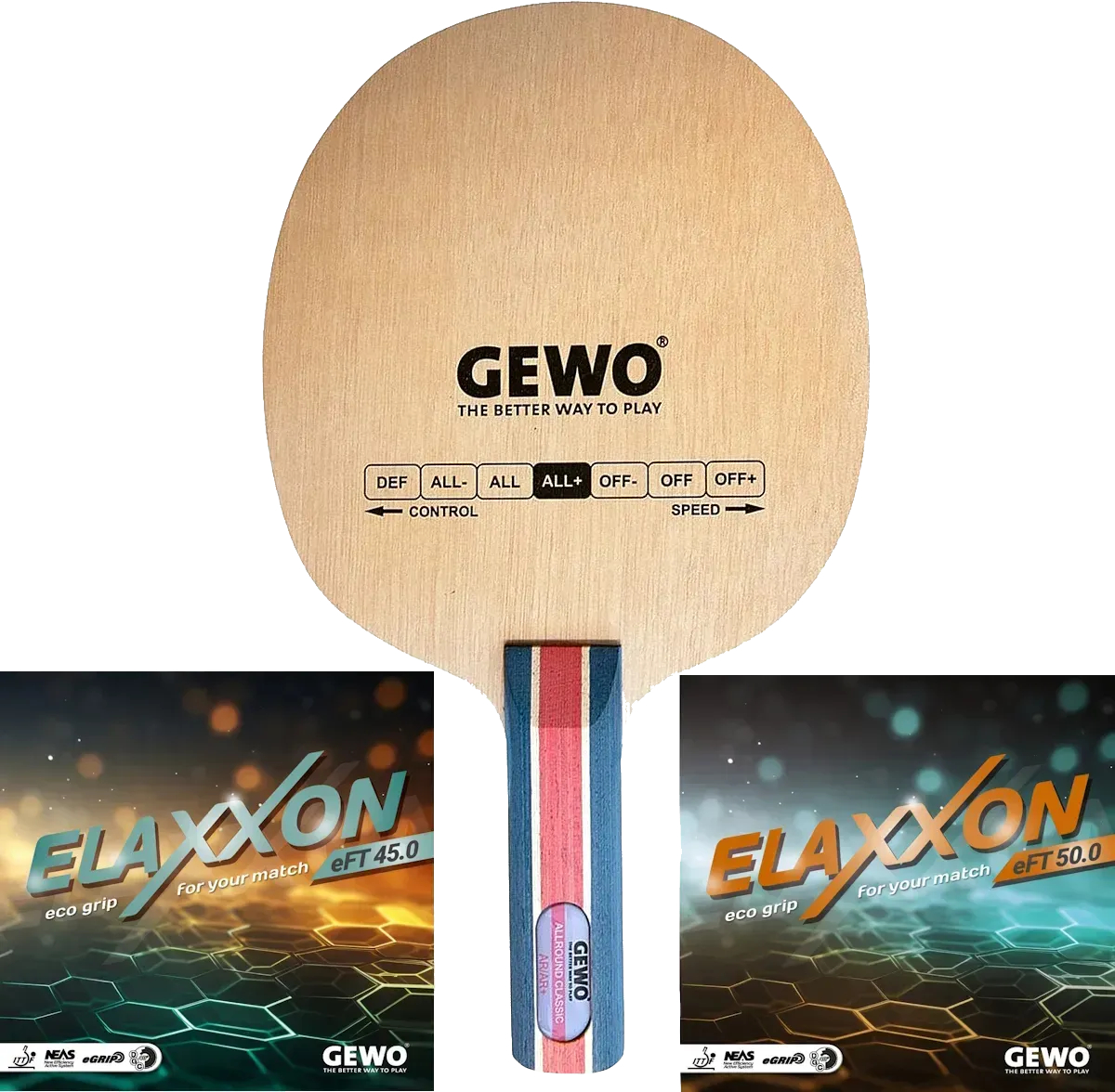 Ракетка для настільного тенісу Gewo Allround Classic, Elaxxon 50.0 + 45.0 ST (1163900001) - Фото 1