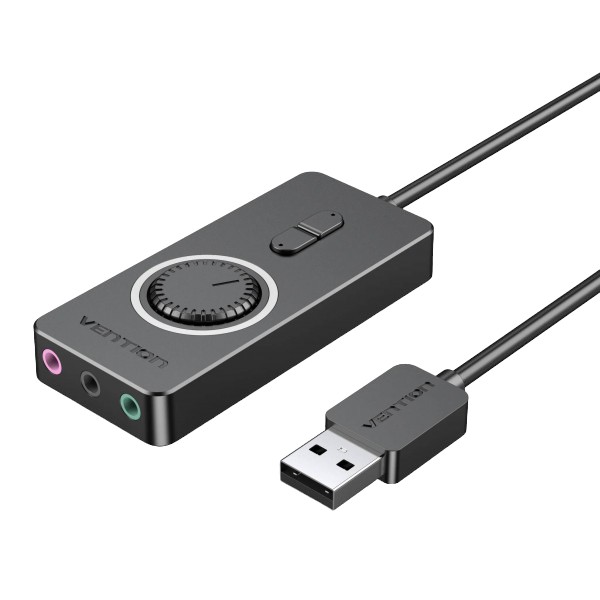 Звуковая карта Vention Audio USB - 3х3,5 мм jack 0.15m Volume Control (CDRBB) - Фото 1