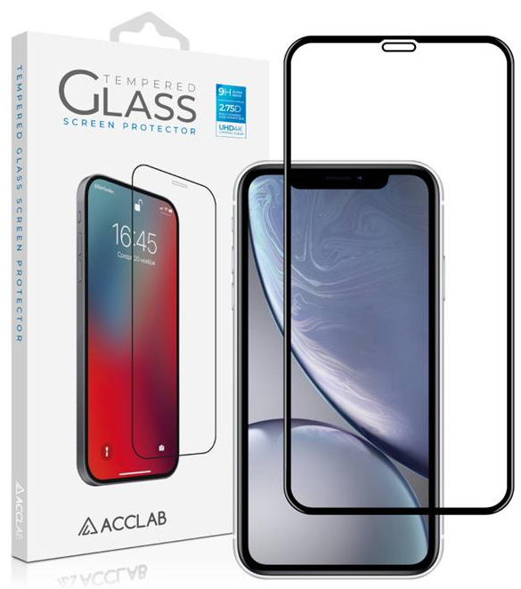 Защитное стекло для смартфона ACCLAB Full Glue for Apple iPhone 11/XR Black (1283126508196) - Фото 1
