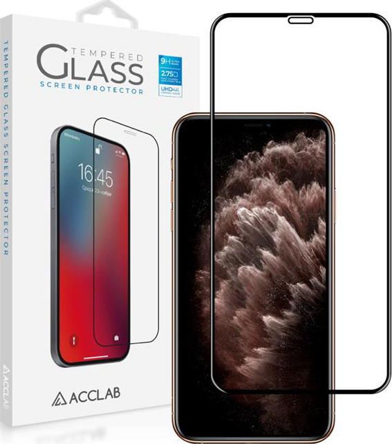 Защитное стекло для смартфона ACCLAB Full Glue for Apple iPhone 11 Pro Max/XS Max Black (1283126508202) - Фото 1