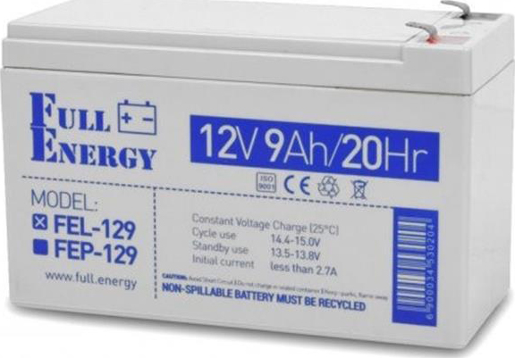 Аккумулятор для ИБП Full Energy 12V 9AH (FEL-129) GEL - Фото 1