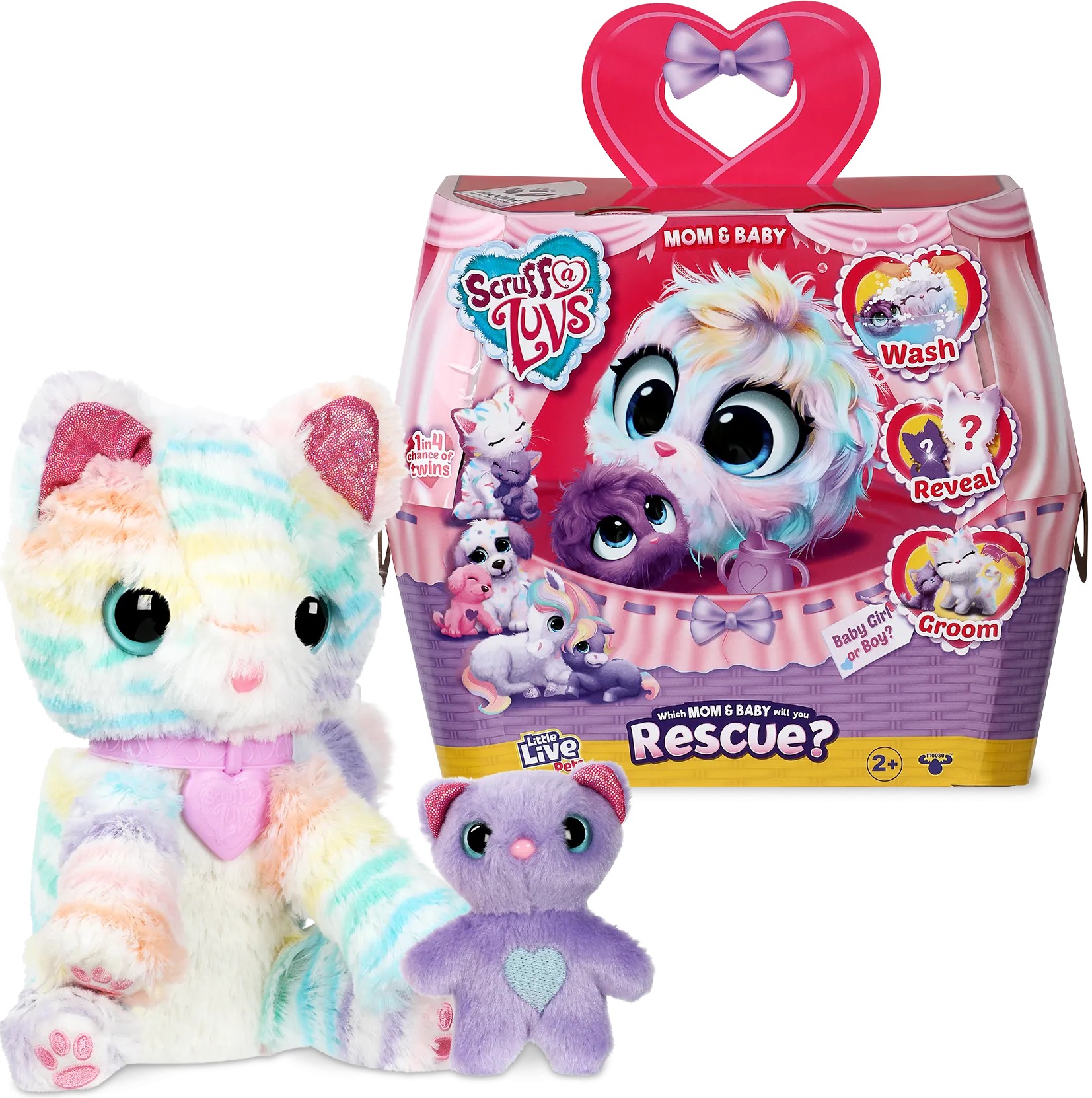 Мягкая игрушка животное Moose  Няшка Мать и дитя (30175) - Фото 1