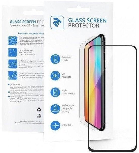 Защитное стекло для смартфона 2E for Apple iPhone 13/13Pro (6.1") 2.5D FCFG (1 Pack) Black Border (2E-IP-13-6.1-SMFCFG-BB) - Фото 1