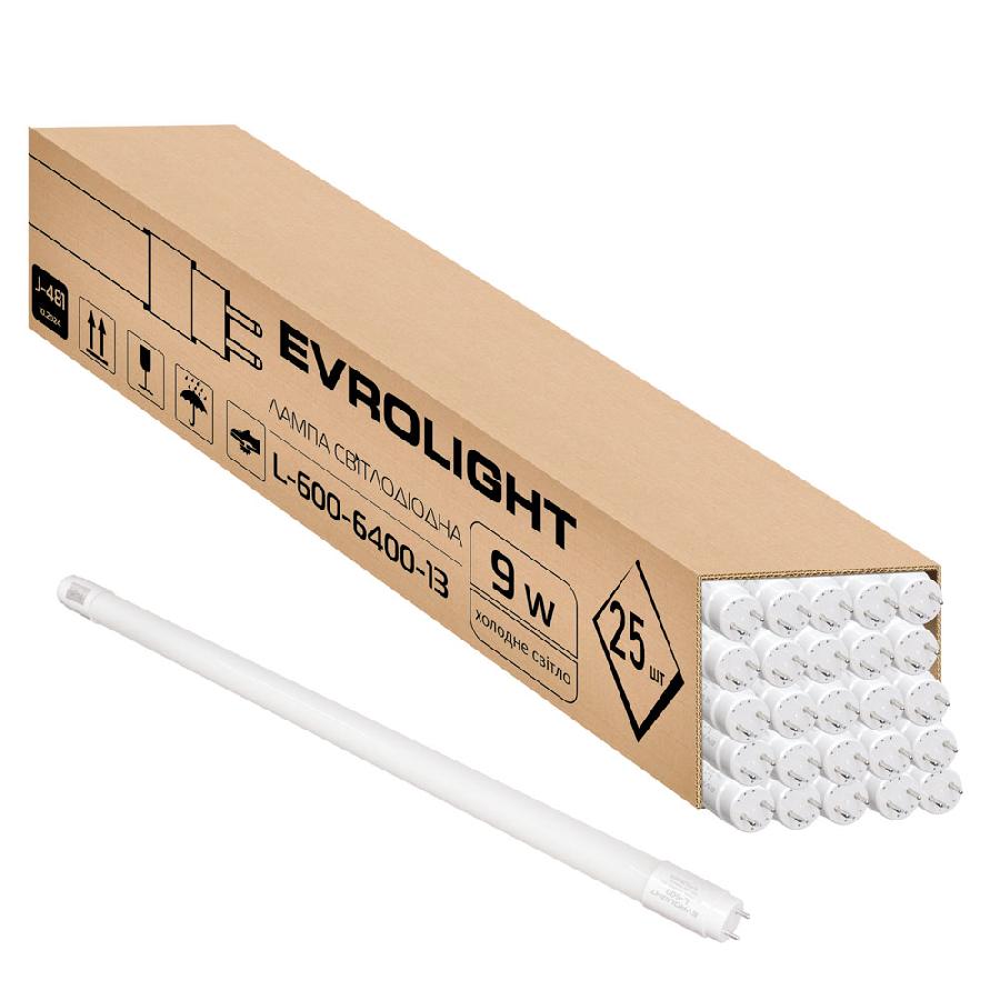 Лампочка світлодіодна EVROLIGHT L-600 6400K 9Вт LED 25 шт. (000059475) - Фото 1