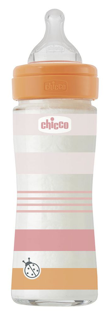 Бутылочка для кормления Chicco Well-Being 240 мл медленный поток от 0 м (28721.11) - Фото 1