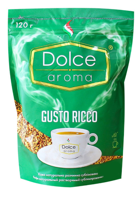 Кофе растворимый Dolce Aroma Gusto Ricco 120 г (4820093481458) - Фото 1