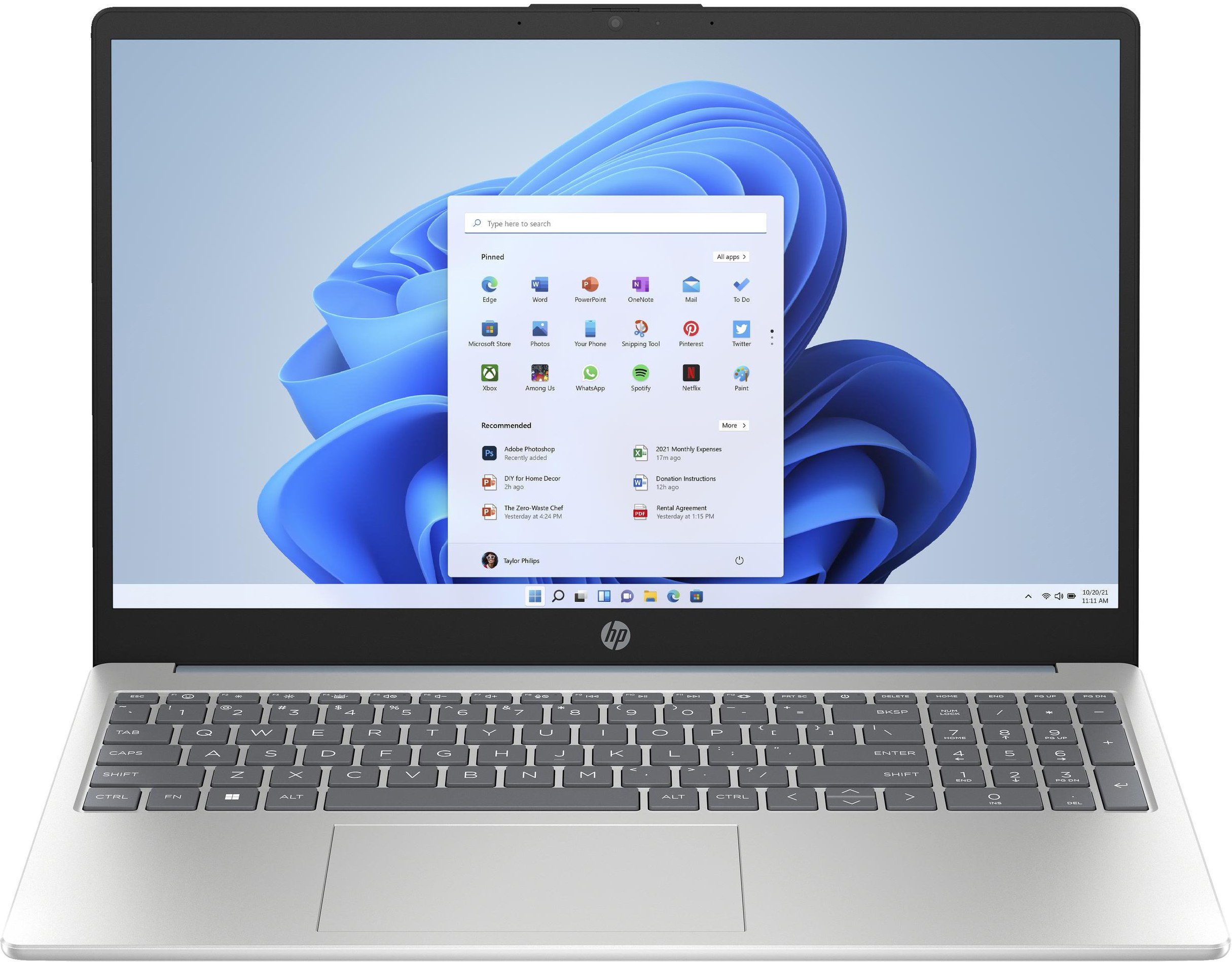 Ноутбук HP Laptop 15-fc0144ua (B9PF7EA) Moonlight  Blue - Фото 1