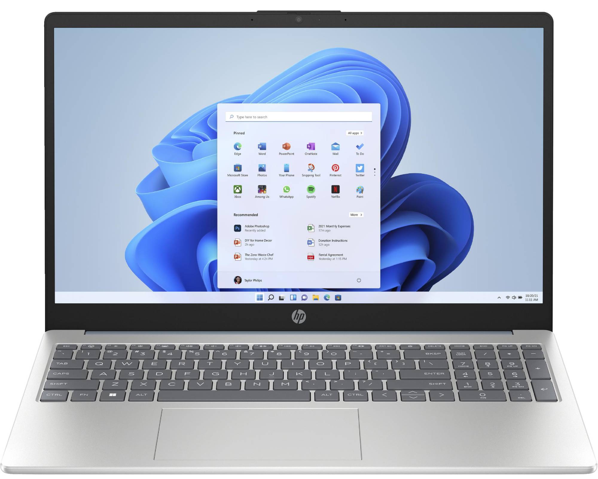 Ноутбук HP 15-fc0055ua (9H8T5EA) Moonlight Blue - Фото 1
