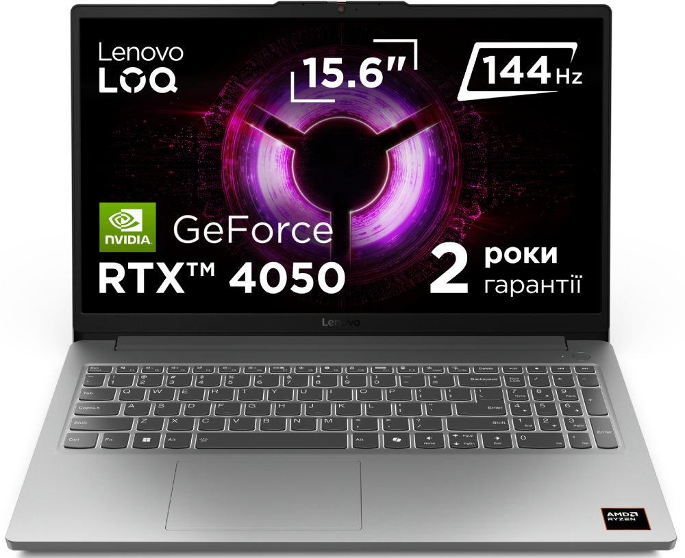 Ноутбук ігровий Lenovo LOQ-15ARP10E (83S0007JRA) Luna Grey