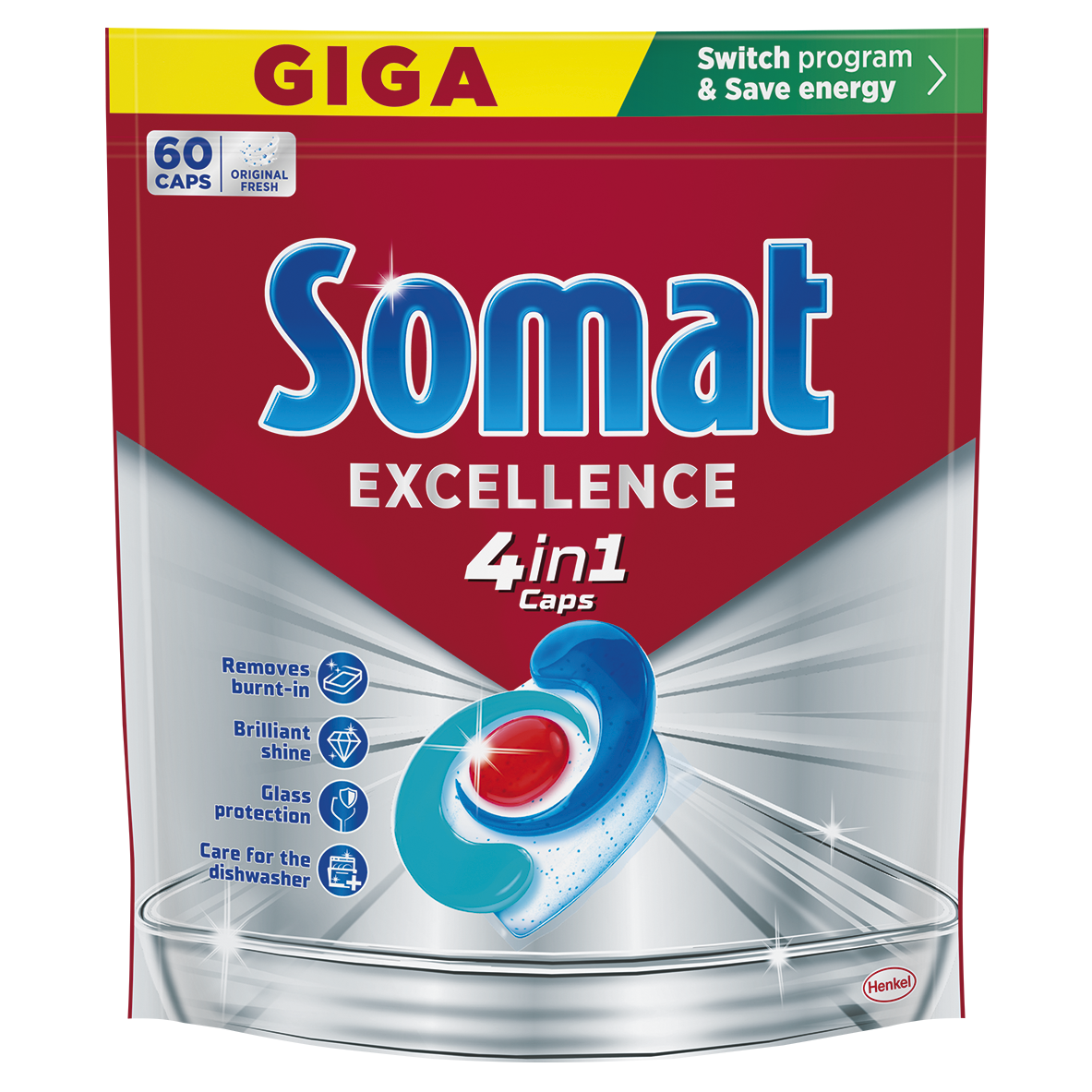Таблетка для посудомийної машини Somat Exellence 60 шт