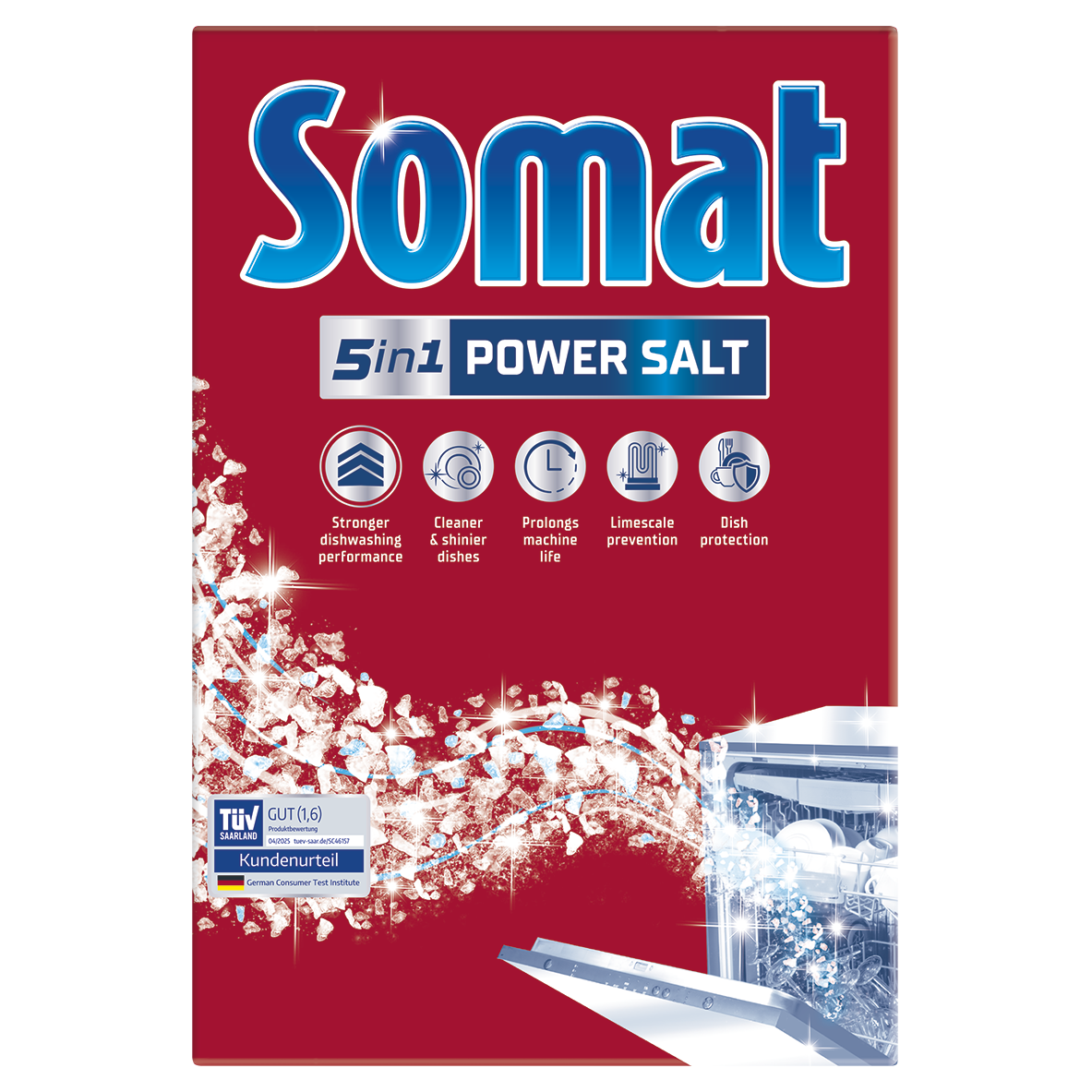 Сіль для посудомийної машини Somat 5в1 1,5 кг +1,5 кг