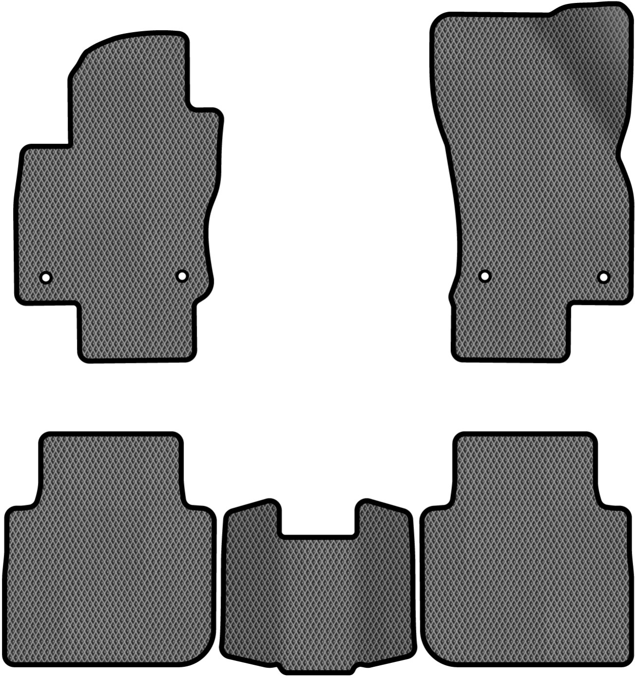 EVA килимки в салон авто EVAtech для Tiguan Allspace 7 seats Volkswagen 2016-2020 1 покоління SUV USA (VW1727CJ5AV4RGB) - Фото 1