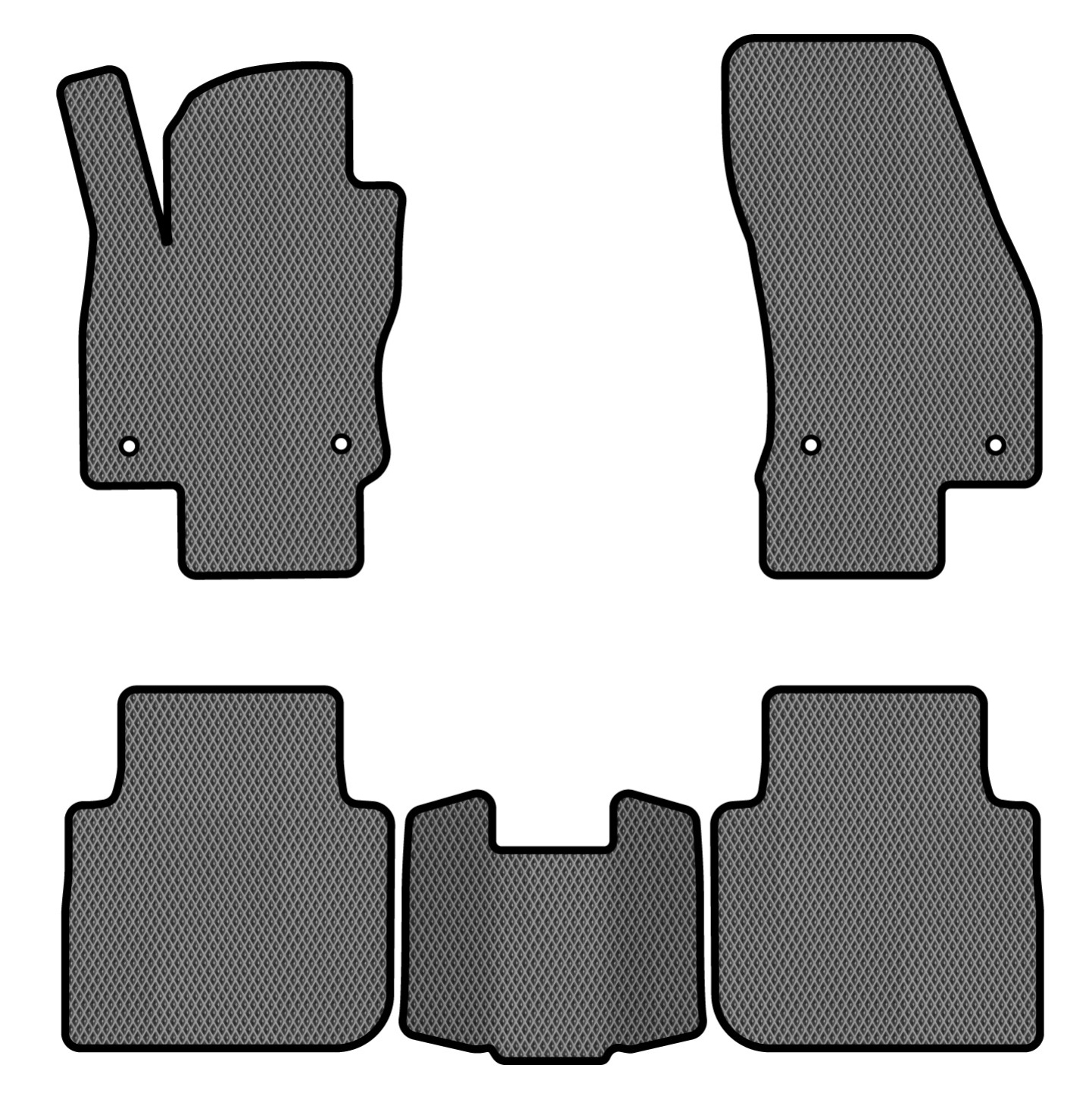 EVA килимки в салон авто EVAtech для Tiguan Allspace 7 seats Volkswagen 2016-2020 1 покоління SUV USA (VW1727CL5AV4RGB) - Фото 1