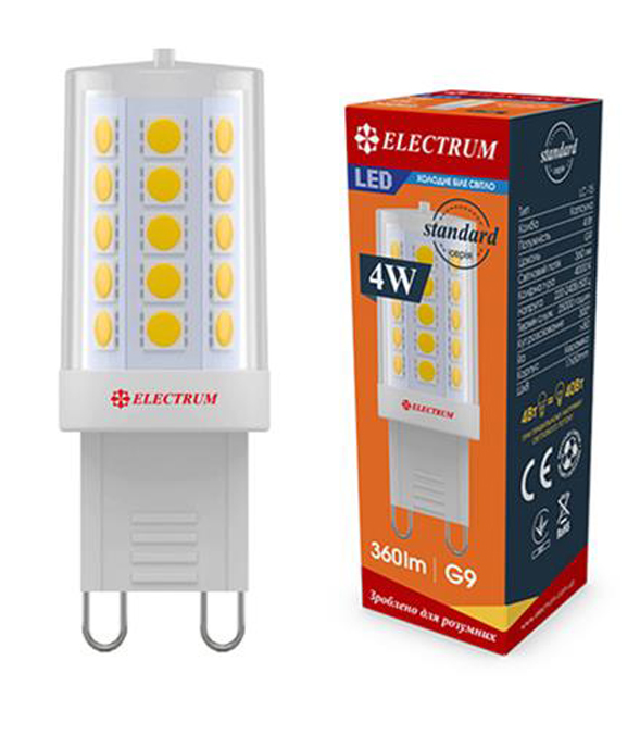 Світлодіодна лампочка Electrum 4W G9 4000K A-LC-1896 - Фото 1