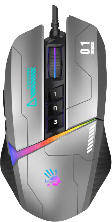 Мышь проводная игровая Bloody W60 Max (Gun Grey) - Фото 1