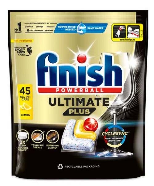 Таблетка для посудомоечной машины Finish Ultimate Plus All in 1 Лимон 45 таблеток - Фото 1