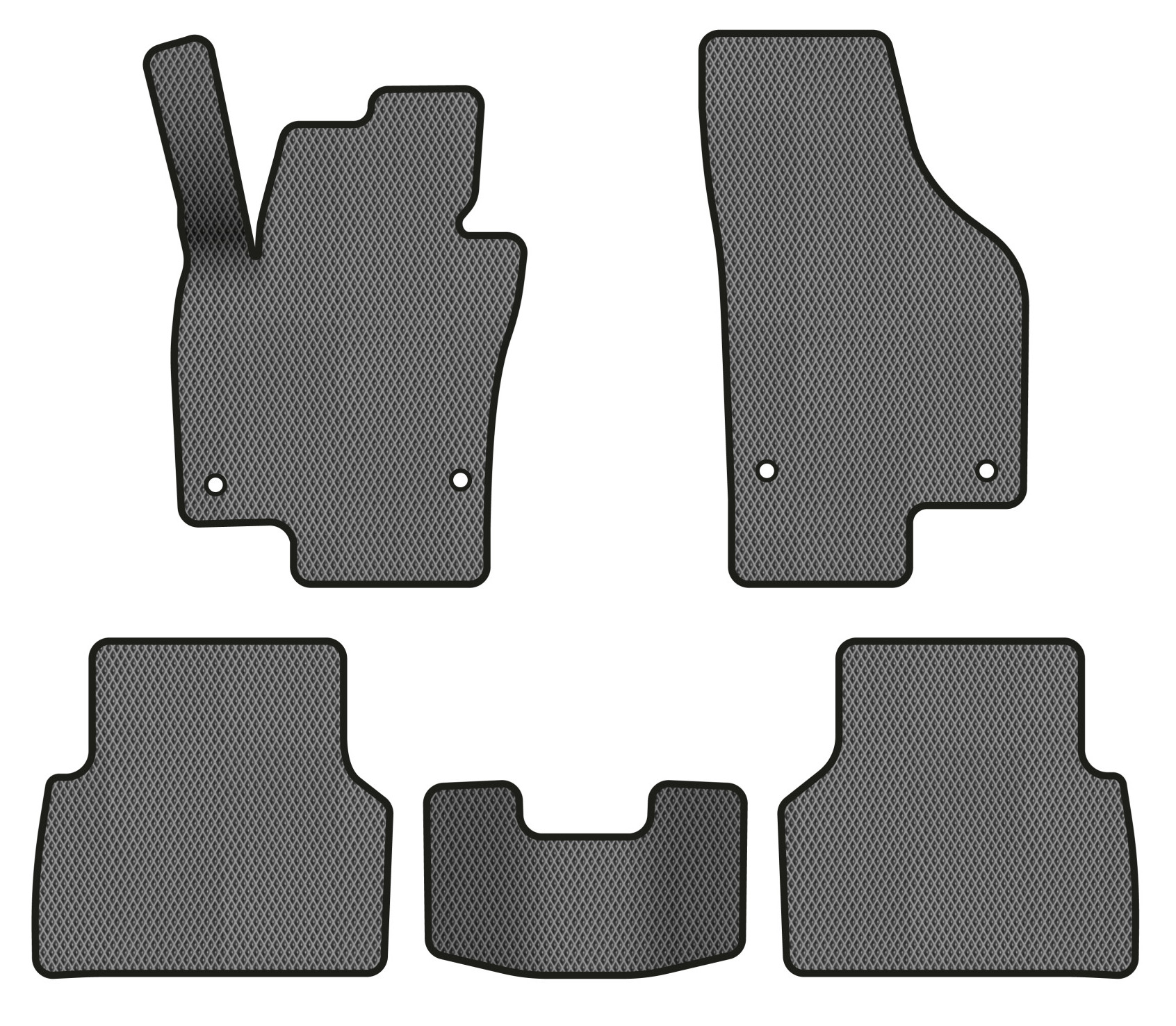 EVA коврики в салон авто EVAtech для Tiguan (NF) MT Volkswagen 2007-2018 1 поколение SUV EU (VW32987CL5AV4RGB) - Фото 1