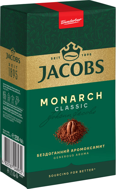 Кофе молотый Jacobs Monarch Classic 230 г - Фото 1