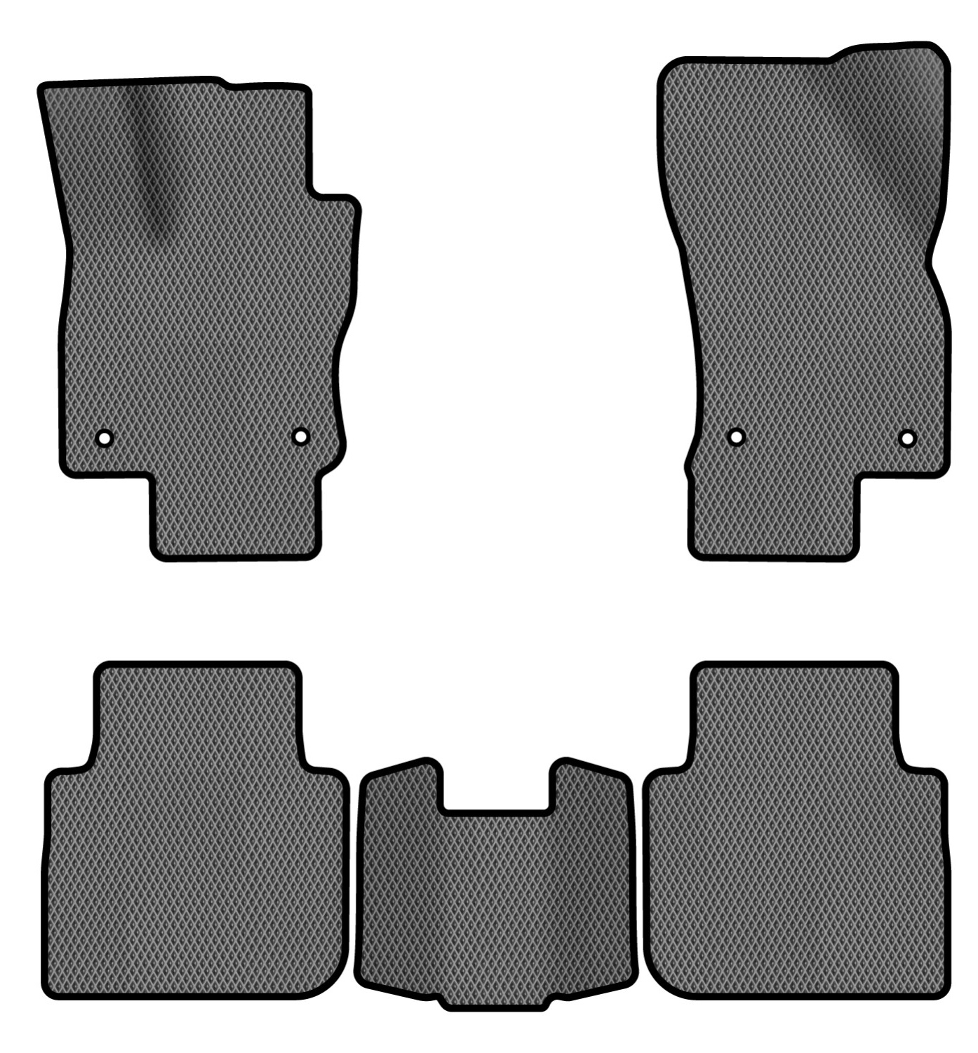 EVA килимки в салон авто EVAtech для Tiguan Allspace 7 seats Volkswagen 2016-2020 1 покоління SUV USA (VW1727CC5AV4RGB) - Фото 1