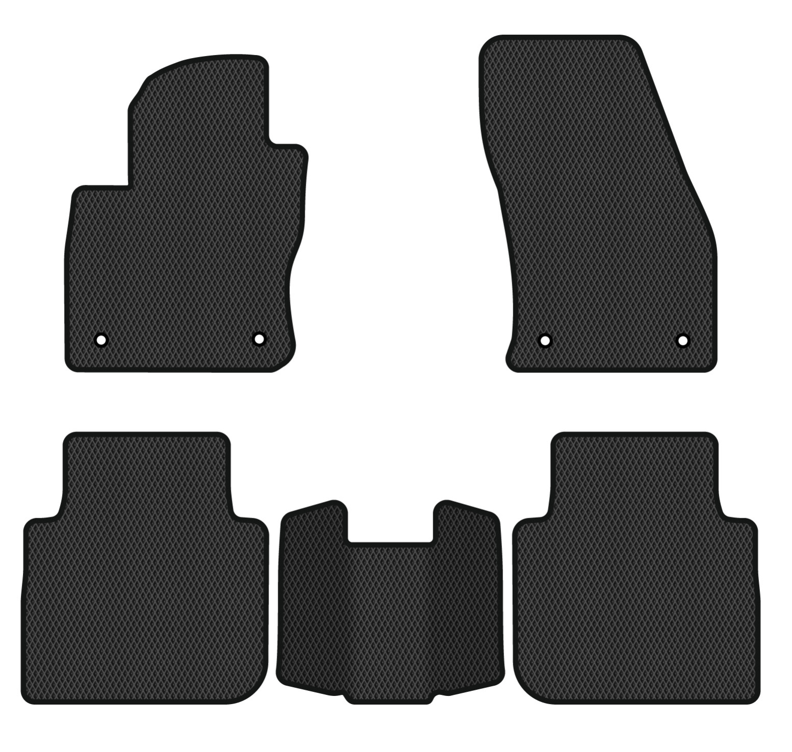 EVA коврики в салон авто EVAtech для Tiguan Allspace 5 seats Volkswagen 2016-2020 1 поколение SUV USA (VW13965CS5AV4RBB) - Фото 1