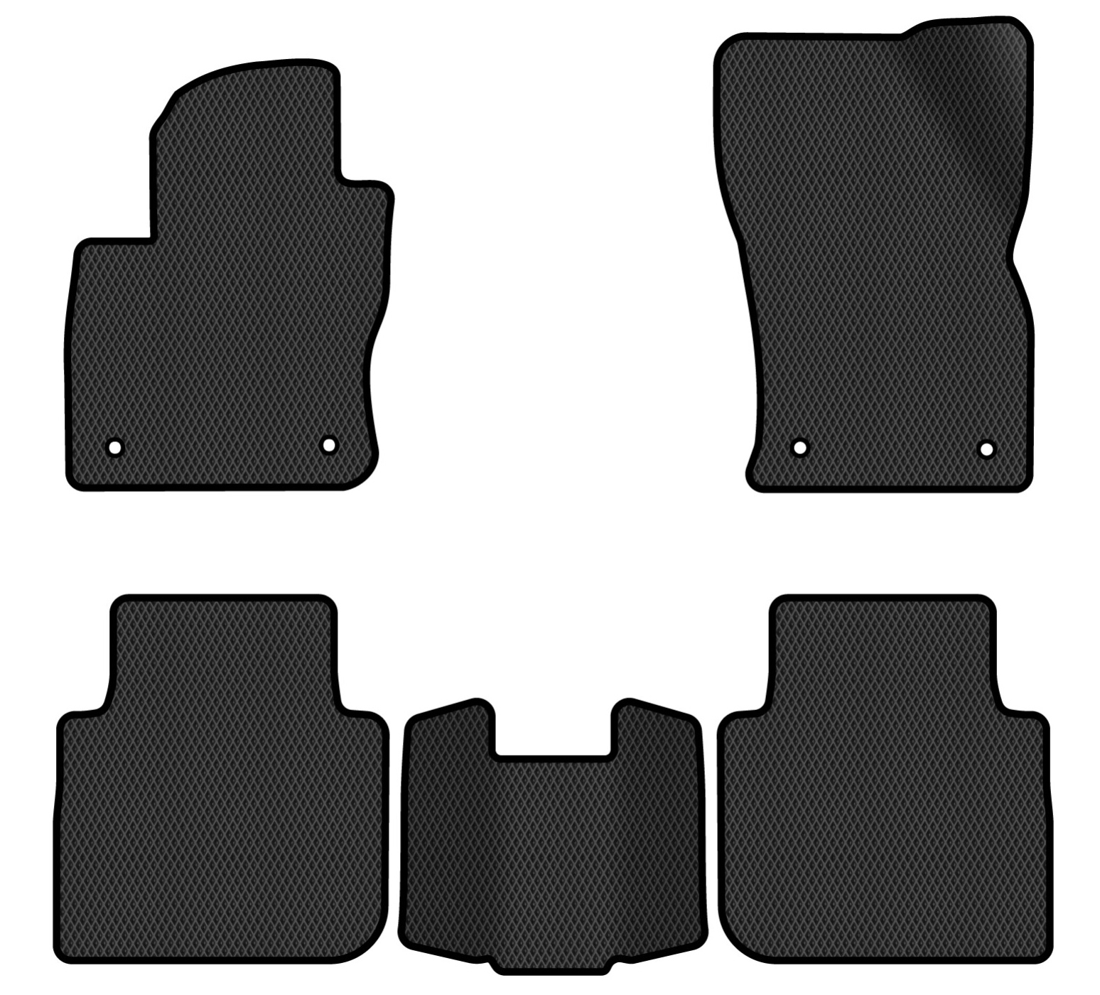 EVA килимки в салон авто EVAtech для Tiguan Allspace 7 seats Volkswagen 2016-2020 1 покоління SUV USA (VW1727CP5AV4RBB) - Фото 1