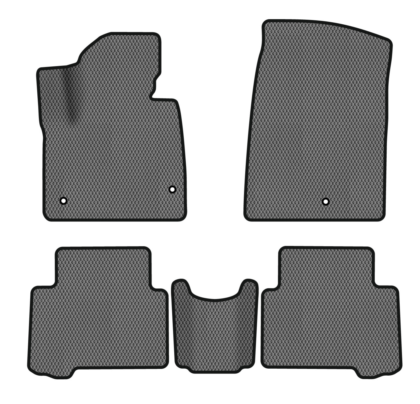 EVA коврики в салон авто EVAtech для Santa FE (DM) 7 seats Hyundai 2012-2017 3 поколение SUV USA HY34472CD5LA3RGB - Фото 1