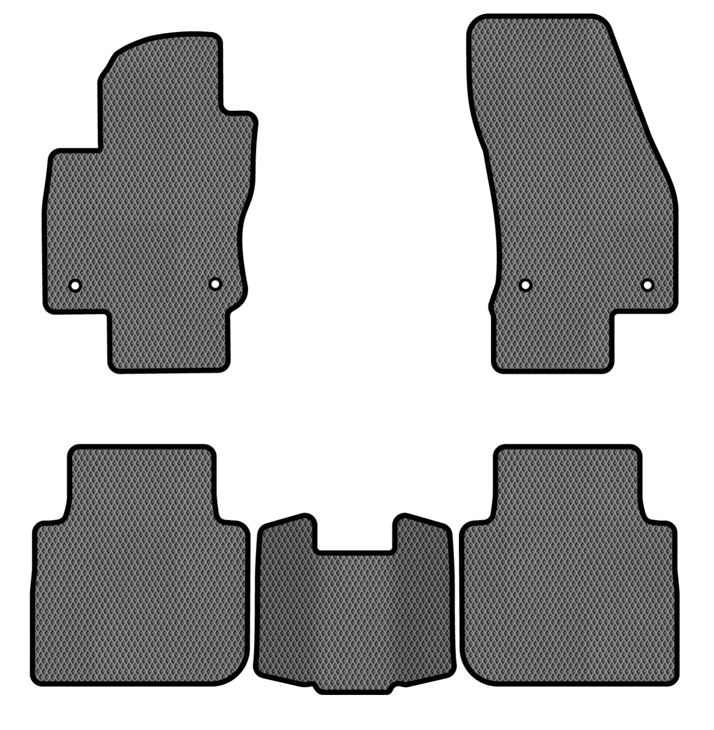 EVA килимки в салон авто EVAtech для Tiguan Allspace 7 seats Volkswagen 2016-2020 1 покоління SUV USA (VW1727CM5AV4RGB) - Фото 1